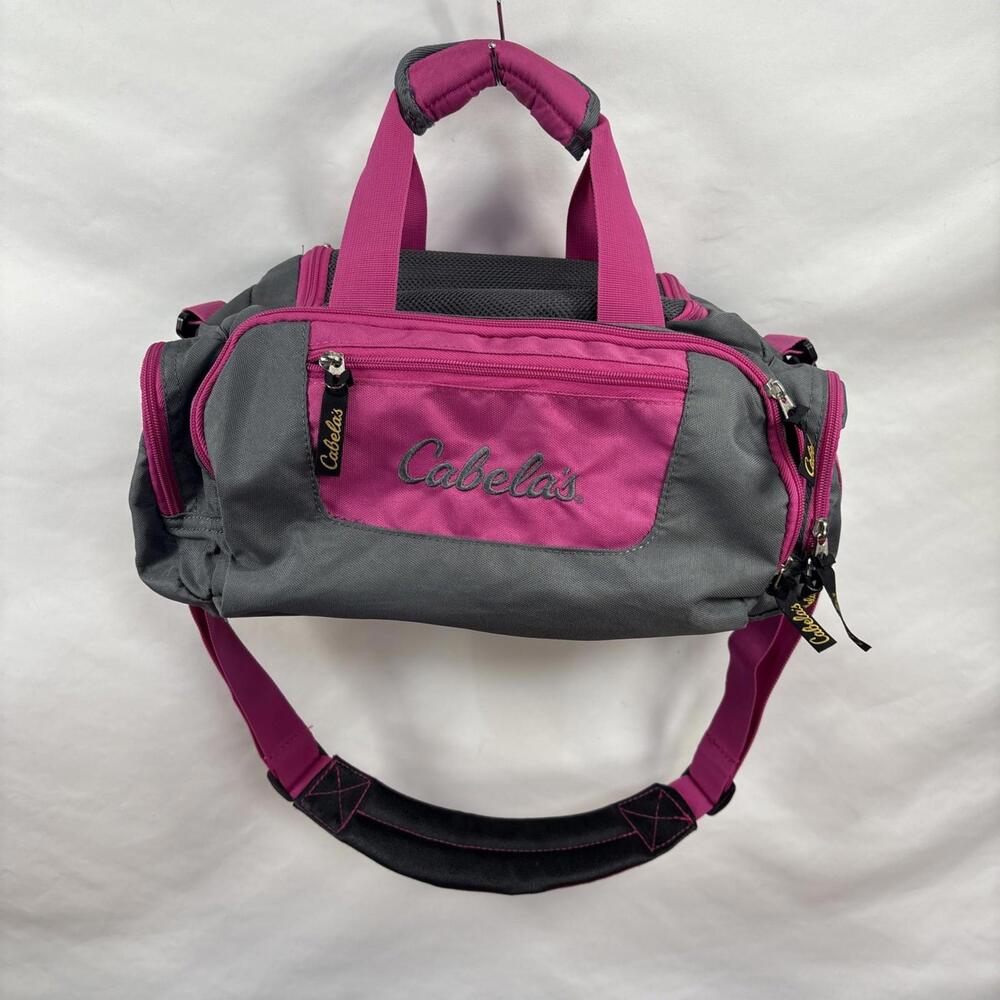 Cabela's 15" Duffle Bag Pink / Gray  Carry On Duffel 15x8x6" Hunting Hiking